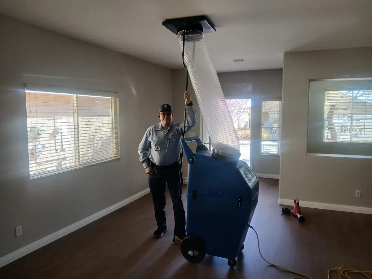 Professional Dryer Vent Cleaning work inside a Sun Valley home